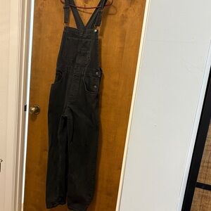 419. We The Free Black Denim Overalls